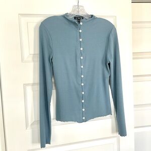 J. Crew Long Sleeve Button Front Knit Top, Medium